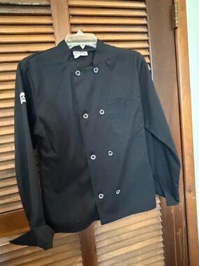 Unbranded Black Double-Breasted Chef Jacket